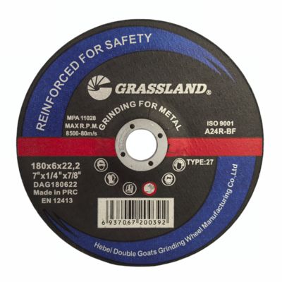 7 " x 1/4 " x 7/8 " メタルの磨きディスクと単結晶溶融アルミナ磨材で,迅速でクリーンなカット