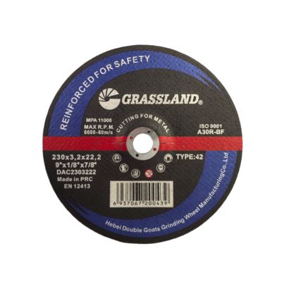 9インチ 230mm X 3.2mm X 22.2mm ステンレス鋼切断ディスク アングルグラインダー使用 EN 12413