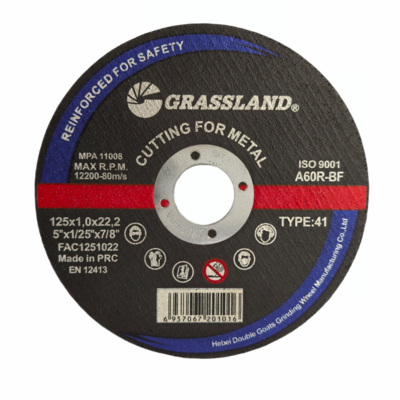 GRASSLAND メタル研削ディスク 125mm X 1mm X 22.2mm 精密振動フリー切断用