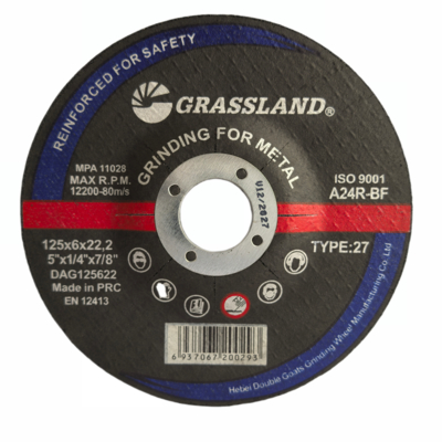 GRASSLAND 5 "金属研削ディスク 125mm X 6mm X 22.2mm ステンレス鋼の異物混入のない切断用