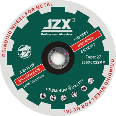 230x6.8x22.23 Inoxは金属の粉砕ディスク タイプ27を弱めた