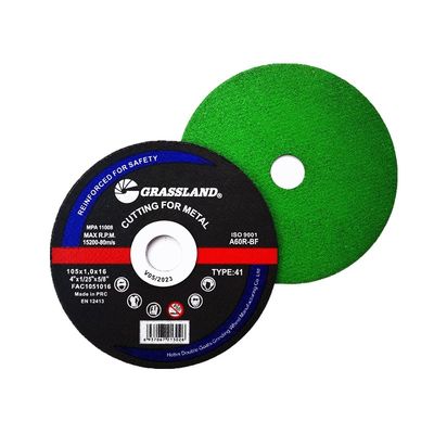 4" 100mm X 1mm X 16mmのステンレス鋼の切断ディスクはEN 12413を使用して粉砕機を曲げる