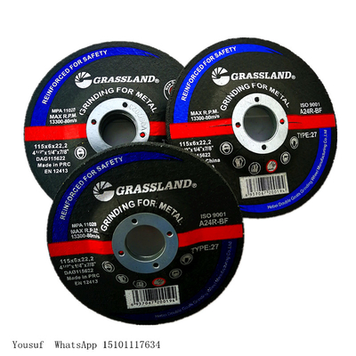 5"金属125 x 6 x 22.23mmの研摩剤の粉砕車輪のタイプ27