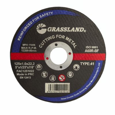 GRASSLAND メタル研削ディスク 125mm X 1mm X 22.2mm 精密振動フリー切断用